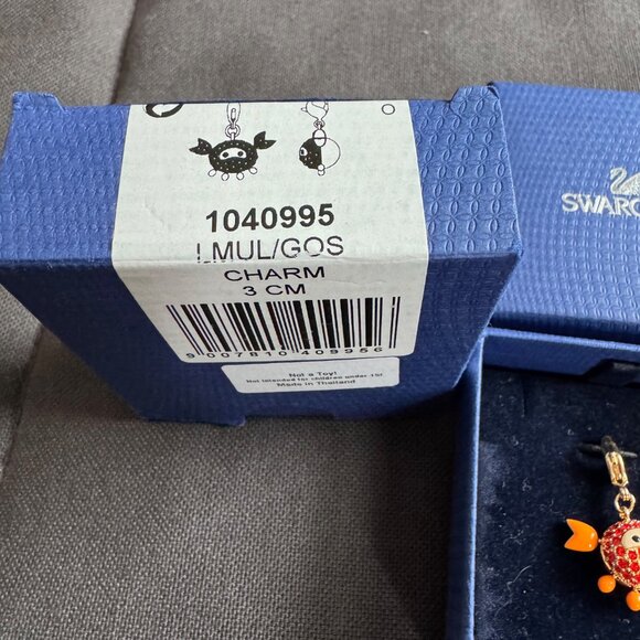 New in Box! Authentic Swarovski Lovlots Crab Charm – Red & Orange - Picture 5 of 5